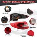 Tail Light Comaptible with Hyundai Sonata 2015 2016 2017 Replaces 92401C2000 HY2804129 (Left Driver Side)