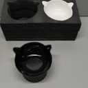 Ceramic Raised Cat Bowl, Tilted Raised Bowl Anti Vomit Bowls for Indoor Cats Whisker Friendly Pet Feeder for Cats Puppies, Microwave and Dishwasher Safe