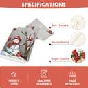 Christmas Red Bird Branch Table Runner Snowman Cardinal Burlap Table Runners, Winter Xmas Seasonal Coffee Table Center Decor for Home Kitchen Dining Party Indoor Outdoor 13x108 Inch