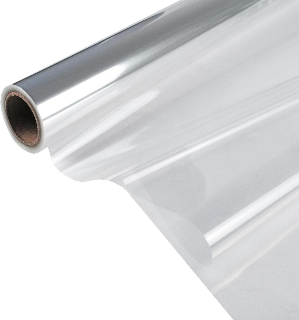 Craft And Party Clear Cellophane Wrap Roll, 40" X 100ft Cellophane, Gift Wrap Roll - Not Folded