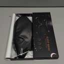 MZOO Luxury Sleep Eye Mask for Side Sleeper Men Women, Zero Eye Pressure 3D Sleeping Mask, Light Blocking Patented Design Night Blindfold, Soft Eye Shade Cover for Travel, Black