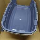 Amazon Basics Sturdy Portable 2-Door Top-Load Hard-Sided Pet Travel Carrier with Secure Ventilation, Handle, Front & Top Entry for Dogs, Cats, 22.8"L x 15"W x 13"H, Gray & Blue