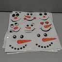 4 x 63pcs Snowman Face Stickers for Crafts Cute Christmas Ornaments Vinyl Snow Man Face Decals Xmas Winter Holiday Stickers for Window Glass Cups Balls Jars Wall Party Supplies Home Decoration(face63)