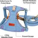 Faleela No-Pull Puppy Harness & Leash Set - 7 Color Options, Soft, Adjustable, Choke-Free, Escape-Proof, Lightweight Cute Pet Vest for Small & Medium Dogs (Blue, S)