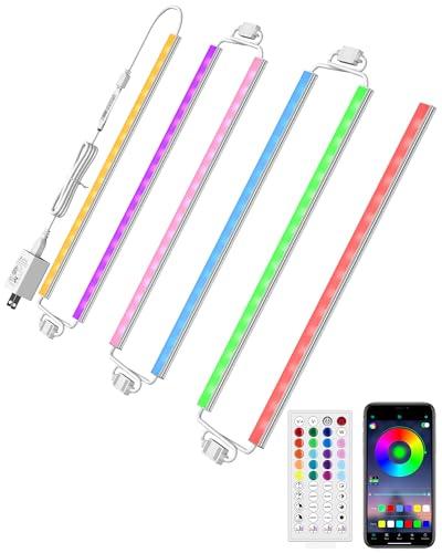 ASOKO 300 Lumens RGB Under Cabinet Led Light Plug in, 6 Pack 12 inch Linkable Under Counter Lights, Music Sync RGB LED Strip Lights with APP & Remote Control, Ambient Lights for Room Decor