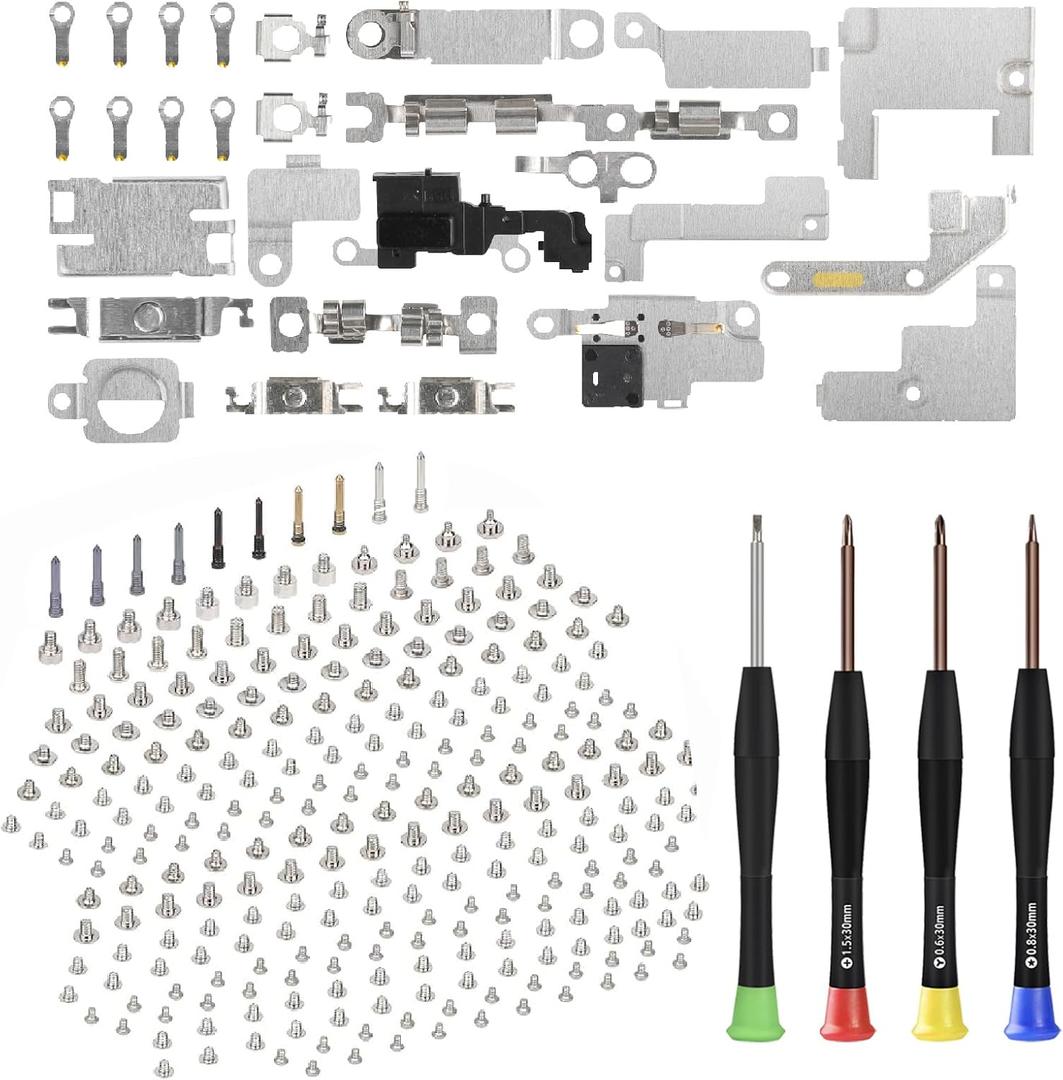 for iPhone 14 Complete Inner Metal Plate Cover Replacement for iPhone14 Small Bracket Full Set with Repair Tool Tweezers Screwdrivers A2649, A2881, A2882, A2883, A2884