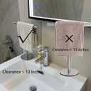 Bath Hand Towel Holder Standing, 13 Inch T-Shape Towel Bar Rack Stand, SUS304 Stainless Steel Brushed Finish,Tower Bar for Bathroom Kitchen Vanity Countertop