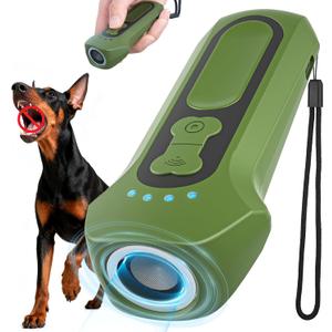 Dog Bark Deterrent Devices, Ultrasonic Anti Barking Device for Dogs, Portable Dog Training Device Safe for Dogs & Human Bark Control Barks No More Indoor Outdoors Behavior Correct (Green)