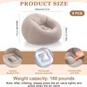 Realspring 6 9 12 Pcs Inflatable Bean Bag Chairs for Adults with Electric Air Pump, Blow up Couch Folding Portable Inflatable Couch Lazy Sofa for Outdoor Movie Night Camping(Coffee,9 Pcs), 38.5 x 21.6 x 11 inches