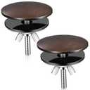 LEIFIDE 2 Pcs 2 Inch Kitchen Sink Hole Cover Faucet Hole Cover Stainless Steel Kitchen Sink Tap Plate Stopper Blanking Metal Plug(Bronze)
