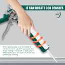 14Pcs Caulk Gun Kit Duty Caulk Gun 3 in 1 Silicone Caulking Tools 4Pcs Glass Glue Angle Scraper Caulking Nozzles Putty Knife Scraper 2 Rolls Masking Tape for Kitchen Bathroom Window Tile Sink Joint