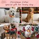 Medium Christmas Dog Collar,Adjustable Dog Christmas Collar, Red Plaid Puppy Collar, Cute Dogs Collars Holiday Collars for Girl Boy Dogs-M