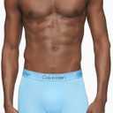 Calvin Klein Men's Micro Stretch 3-pack Boxer Brief (Blue, L)