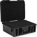 16 inch Hard Carrying Case,Shockproof Storage Box with Customizable Foam,Portable Protective Tool Box for Microphone,Recorder,Electronics,Tools,Cameras,Equipment and More, 16" x 12" x 5.5"