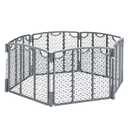 Evenflo Versatile Play Space Adjustable Play Area, 6-Panel (Cool Gray)