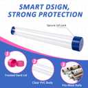 Unittype 2 Pcs 36 Inch Mahjong Mat Tube Storage with Caps, Pink,Blue