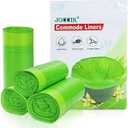 Commode Liners for Bedside Commode Vanilla Scented 100pcs Disposable Bags Universal Fit Most Standard Toilet Chair Bucket (Green)