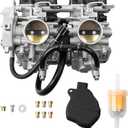 Carburetor Compatible with Kawasaki Prairie 650 KVF650 (2002-2003) & Brute Force 650 KVF650D (2005-2013) | Carb Replaces OEM Part Numbers 15003-0095, 15003-1755