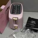 Paris Hilton 2-Slice Toaster, Extra-Wide Slots, 7 Browning Settings, Bagel & Defrost Functions, Removable Crumb Tray, Pink