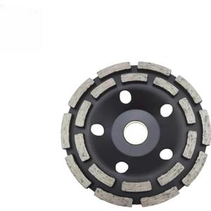 100/125/150/180/230mm Double Row Diamond Segment Grinding Wheel Cup Disc Grinder Concrete Granite Stone Cut .sw (Black)