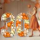 Mosaic Numbers for Balloons 4FT: Large 30th Birthday Decorations Balloon Mosaic Number Frame Marquee Number 30 Anniversary Party Decor Cardboard Numbers