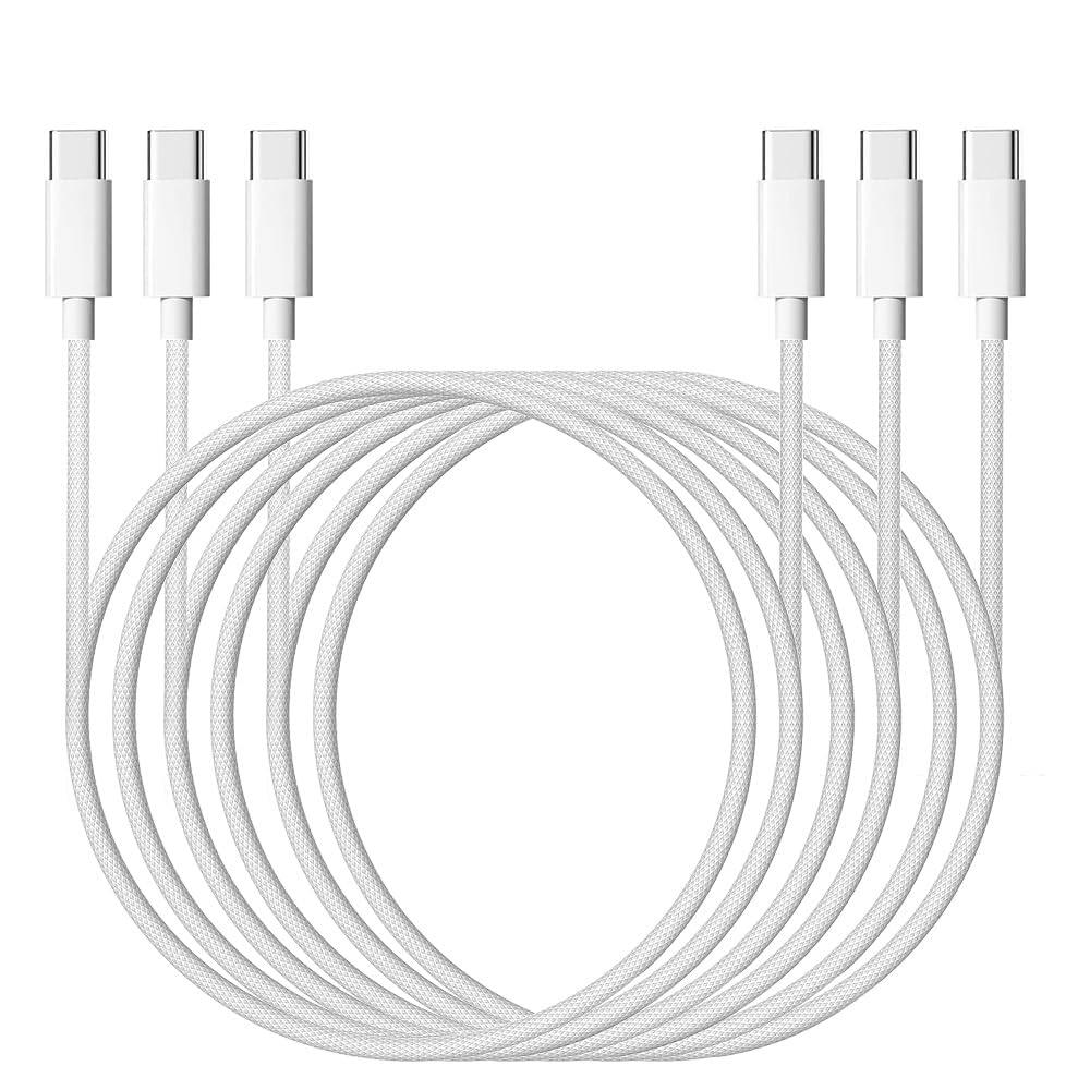 [10ft,3Pack] 240W USB C to USB C Cable, MFi Certified iPhone 17 Charger Type-C to Type-C Super Fast Charging Data Sync Braided Cable for iPhone 17/16/15 Pro Max, Vision Pro, iPad Pro Air mini, Galaxy