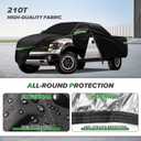 All Weather Protection Car Cover, Compatible with 2001-2023 Ford F150 F250 F350 Raptor, 210T 6-Layer Professional Outdoor Full Car Cover with Combination Lock and Large Storage Bag