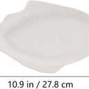 DOITOOL Creative Fish Plate Ceramic Serving Platter 11 Inch Fish Shaped Dish Snack Storage Tray for Home Dinner Party Restaurant, 11 inches x 5.7 inches x 1.6 inches
