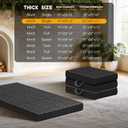 Tri Folding Mattress, 4'' Single Memory Foam Foldable Mattress