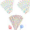 100 Packs Paper Cotton Candy Cones, Kraft Paper Sticks for Floss Sugar, Carnival Treats, Cotton Candy Making Supplies for Christmas Birthday Holiday Indoor Outdoor Activities(Polka Dots)