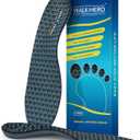 Walkhero Arch Support Inserts for Plantar Fasciitis and Flat Foot, Orthotic Insoles with Everyday Comfort and Support, Relieve Foot Pain and Fatigue (Mens 10-10 1/2 | Womens 12-12 1/2 Gray)