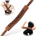 Body Gua Sha Wood Stick Massage Tool, 24 Inch Therapy Massager With 34 Beads for Lymphatic Drainage, Trigger Point and Body Sculpting