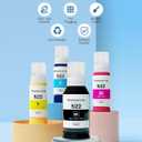 CEEBOO 522 Refill Ink Replacement for Epson 522 (Not Sublimation) - 2 Black 140 mL, 1 Cyan, 1 Magenta, 1 Yellow 80 mL, 5 Bottles