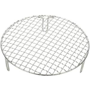 uxcell 9 Inch Round Cooking Rack, Stainless Steel Canning Racks with Legs, Barbecue Mesh Grill for Baking Cooling Steaming Cookware