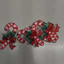 Hoolerry 14 Pcs Candy Cane Iron on Patches Christmas Candy Cane Embroidery Iron on Patches Bulk Sewn Appliques for Crafts DIY Clothing Jeans Hats Shirts Sweaters Decor(Classic Style)