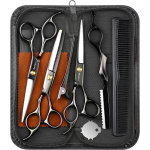Wenshall Hair Cutting Scissors Professional 6.89 inch Barber Scissors Multifunctional Salon Thinning Scissors Straight Shears Tools for Mother Father Friends' Christmas Gift