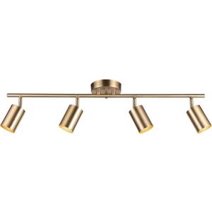 Globe Electric Pratt 4-Light Track Lighting, Matte Brass, Gold