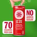 IZZE Sparkling Water Juice Beverage Blend, Strawberry, No Sugar Added, 8.4 FL OZ, 24 Cans