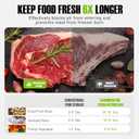 Reusable Aluminum Foil Sealable Storage Bags,30PCS Resealable Vacuum Zipper Pouches for Food, Stand Up Foil Sealable Bags with Label and Zip Lock for Vegetable Fruit Meat