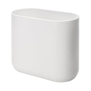 IDesign Small Slim Plastic Bathroom Trash Can, Garbage Can for Bedroom, Office, Desk, Dorm, White