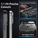 Innaght Magnetic for iPhone 16 Pro Case with Stand,Compatible with MagSafe,Rugged,Heavy Duty,Protective case Kickstand,[Built-in Invisible Stand],Black