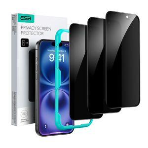 ESR 2 Pack for iPhone 16 Pro Max Privacy Screen Protector, Anti-spy Tempered-Glass Privacy Screen Protector with Easy Installation Tool, Micro-Curved Edges, Case Friendly