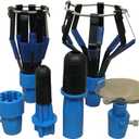 Ettore 48350 Bulb Changer Kit Without Pole,Plastic, Blue