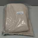 RESARE Waffle Bathroom Runner Rugs, Super Absorbent Bath Mat Non Slip Washable Quick Dry, Upgraded Ultra Soft Boho Bath Rugs with Tassels for Hallway Bedroom Laundry Room, 2'x4'(24"x48"), Pale Beige