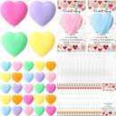 Skylety 28 Sets Pocket Hug Gifts Bulk Colorful Squishy Heart Stress Ball with Pocket Hug Card for Employees Coworker Office Staff Emotional Friendship Gifts