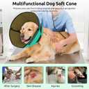 Queenmore Soft Cone for Dogs After Surgery, Dog Cones for Large Dogs to Stop Licking, Soft Dog Cone, Elizabethan Collar for Pets, Alternative Pet Recovery Collar for Wound Healing, (Green, L)