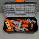 Kids Tool Set with Portable Tool Box & Electronic Toy Drill, Toddler Tool Set,Tool Play Toys Construction Tools for Kids Ages 3,4,5,6,7,8 for Christmas Birthday Gifts