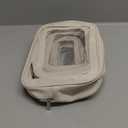 5PCS Diaper Bag Organizer Pouch Set, TSA Approved Toiletry BagClear Waterproof TPU Makeup Bag Set Travel Organizer Bags for Women and Kids,Mothers Day Gifts (White)