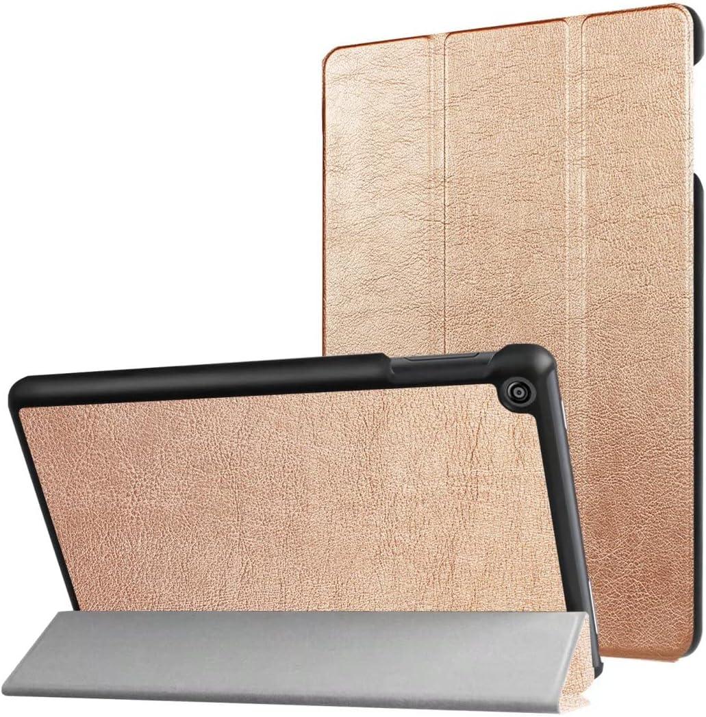Tablet Cover for Amazon Kindle Fire HD8 6th 7th 8th Generation PR53DC SX034QT SG98EG(2016 2017 2018 Release),Folio Stand Leather Case for Kindle Fire HD 8 Gen 6 7 8th 8" (KST-Rose Gold)