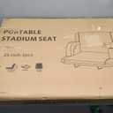 DEKEMASTER Stadium Seats with Back Support - Portable Bleacher Chairs with Back and Cushion, 6 Adjustable Positions Pdded Bleacher Seat for Sport Events Camping Fishing (Extra Wide - 25", Black 1pc)